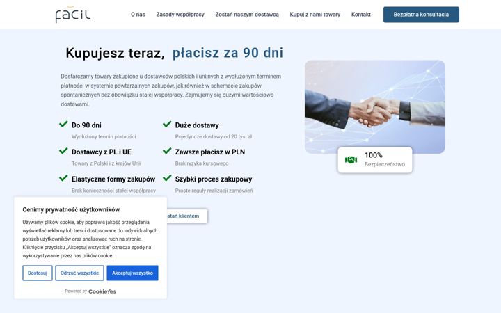 Screenshot of facil.pl