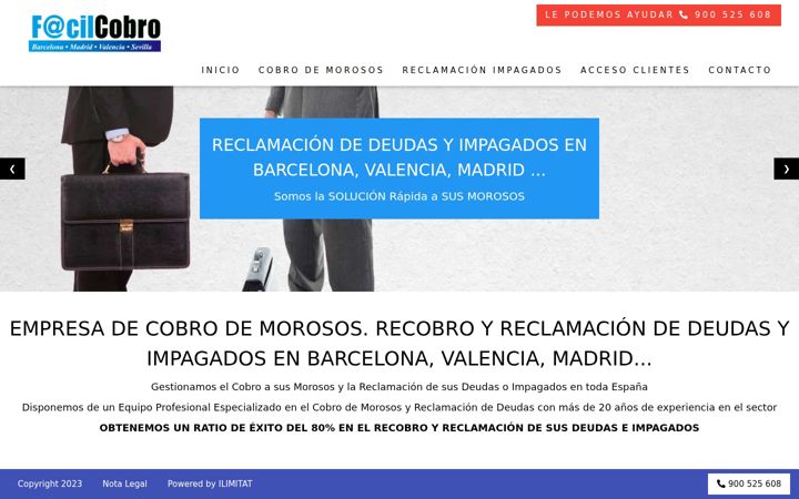 Screenshot of facilcobroiberica.com