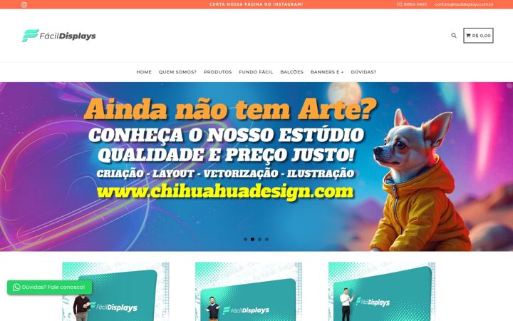 Screenshot of facildisplays.com.br