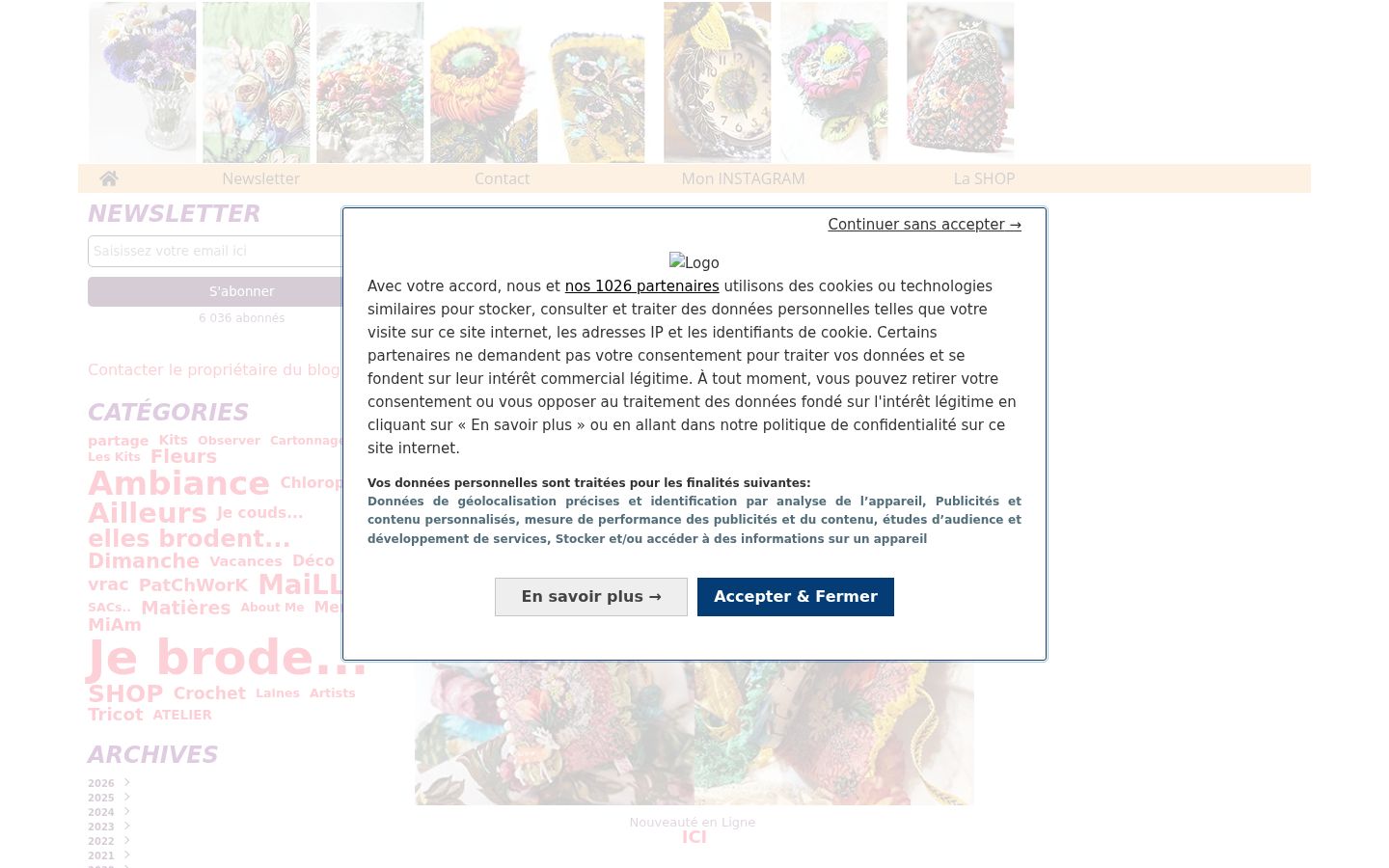 Capture d'écran de la bannière de consentement affichée avant toute interaction