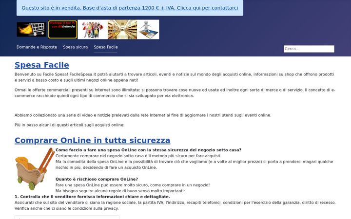 Screenshot of facilespesa.it