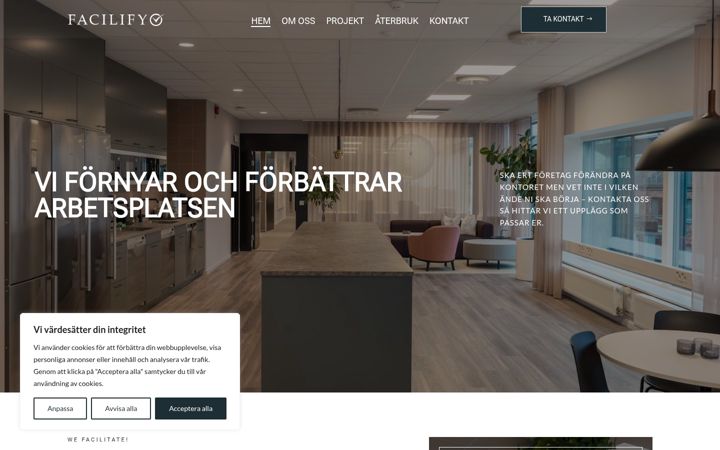 Screenshot of facilify.se