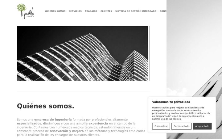 Screenshot of facilitaingenieria.com