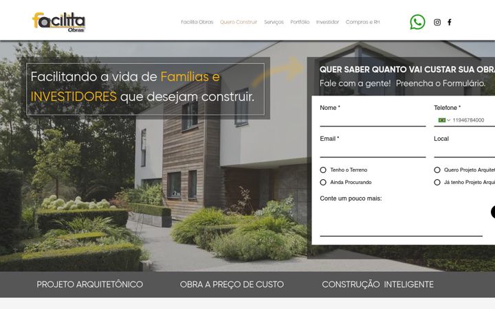Snímek obrazovky facilitaobras.com.br