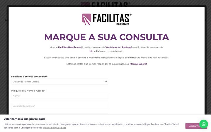 Screenshot of facilitas.pt
