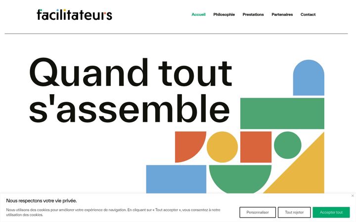 Screenshot of facilitateurs.ch