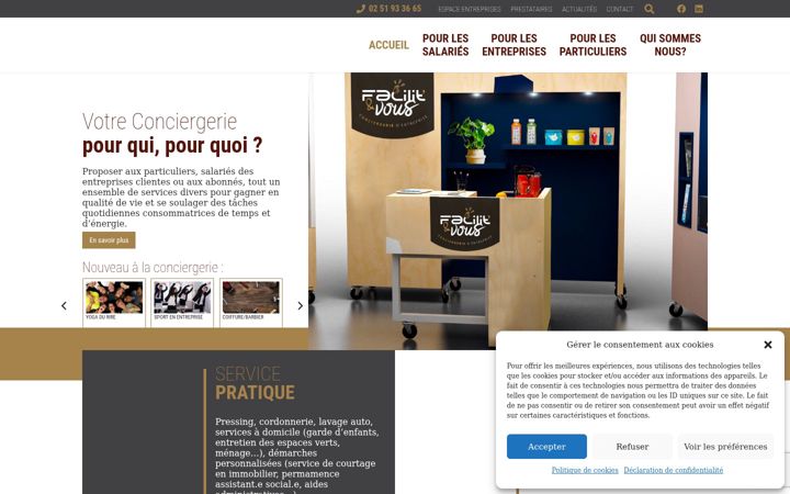 Screenshot of facilitetvous.fr