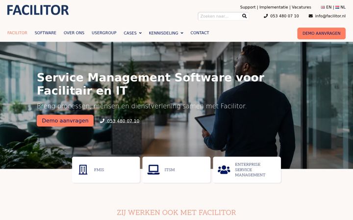 Screenshot of facilitor.nl