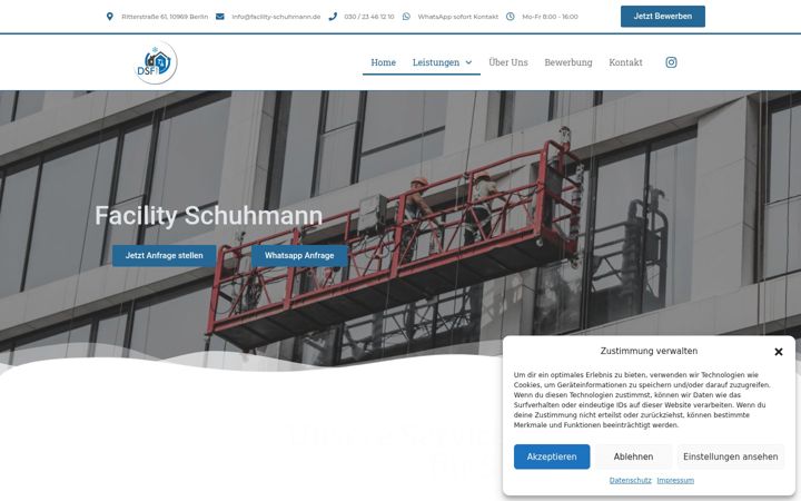 Screenshot of facility-schuhmann.de