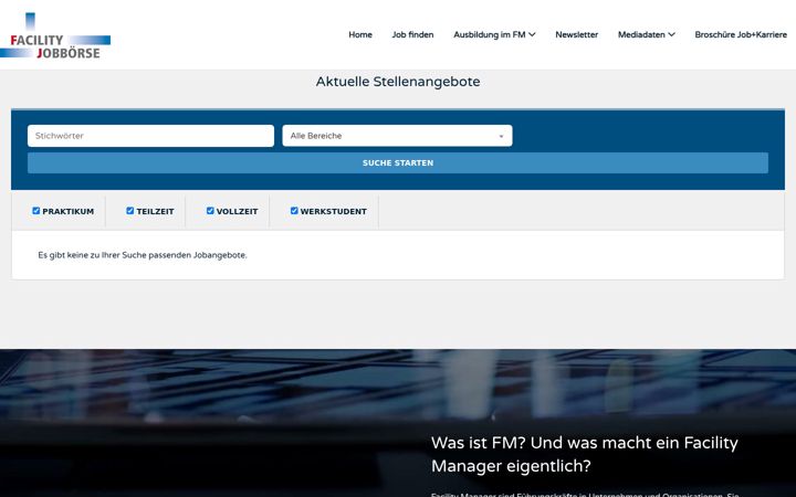 Screenshot of facility-stellenangebote.de