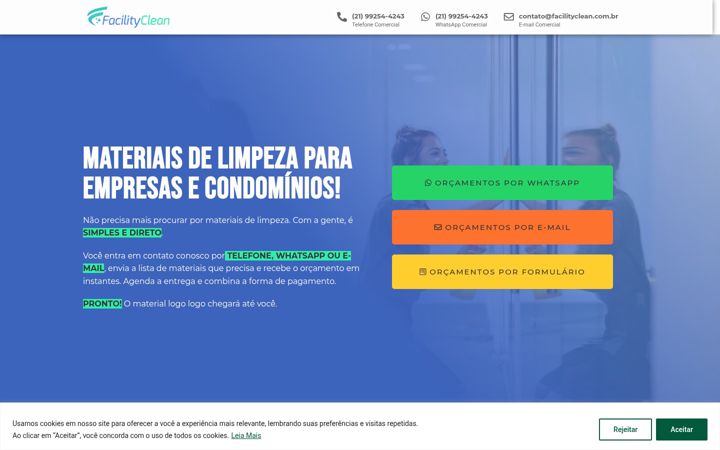 Screenshot of facilityclean.com.br