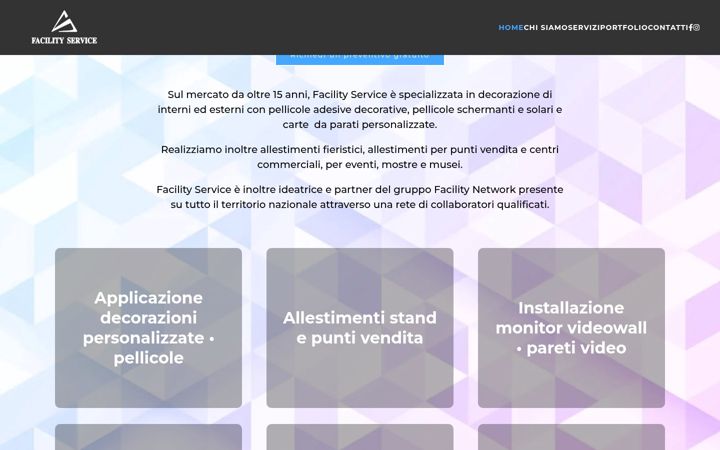 Snímek obrazovky facilityservice.mi.it