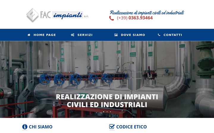 Snímek obrazovky facimpianti.it