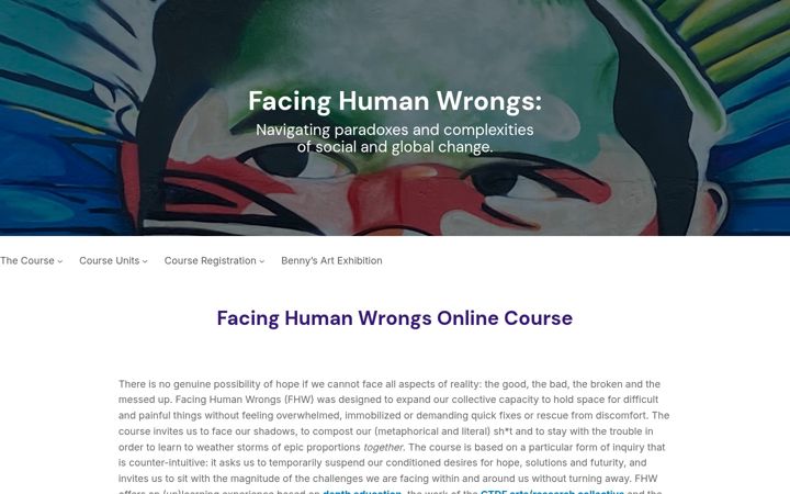 Screenshot of facinghumanwrongs.net