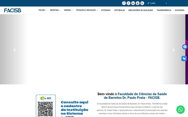 Snímek obrazovky facisb.edu.br