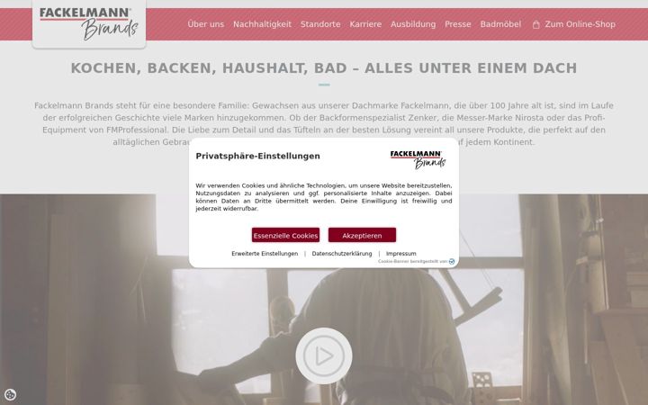 Screenshot of fackelmann.com