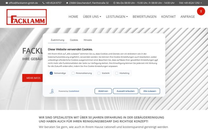 Screenshot of facklamm-gmbh.de