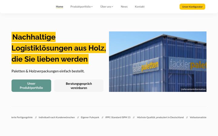 Screenshot of fackler-paletten.de