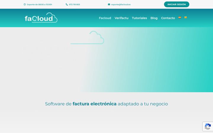 Screenshot του facloud.es