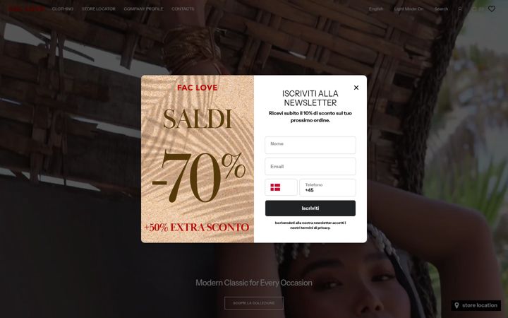 Screenshot of faclove.com