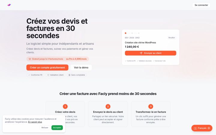 Screenshot of facly.app