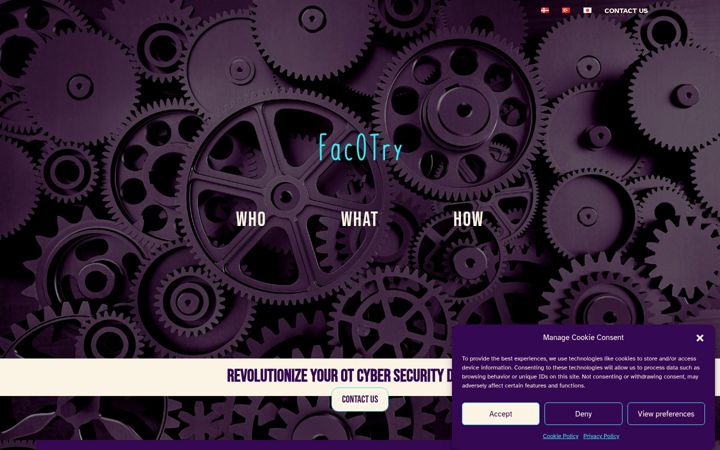 Screenshot of facotry.net