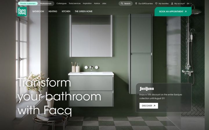 Screenshot stránky facq.be
