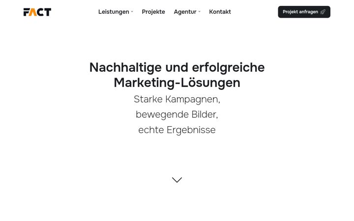 Snimka zaslona za fact-werbeagentur.de