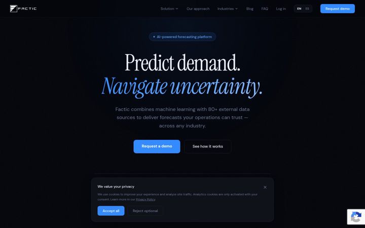 Screenshot of factic-sf.com