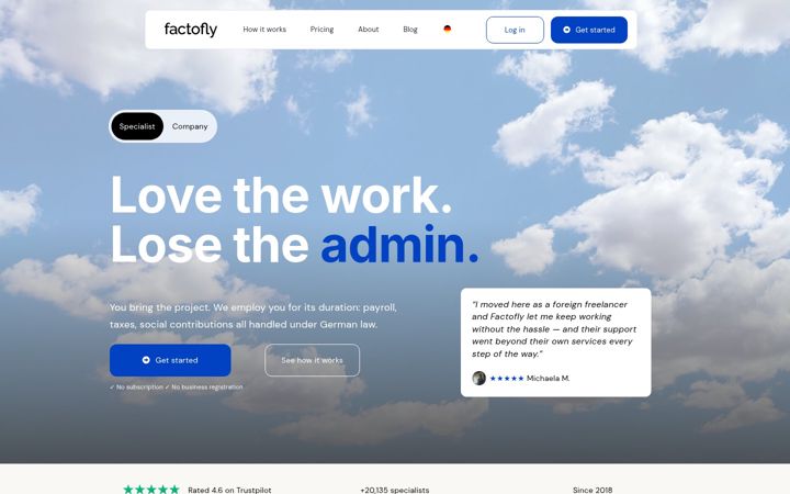 Screenshot of factofly.de