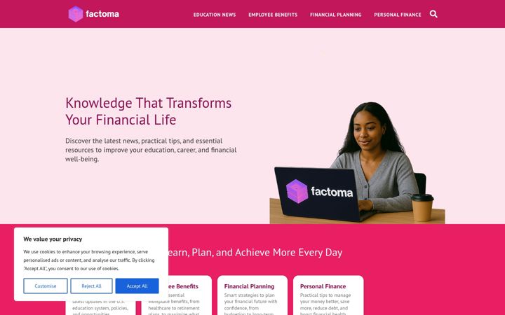 Screenshot of factoma.com