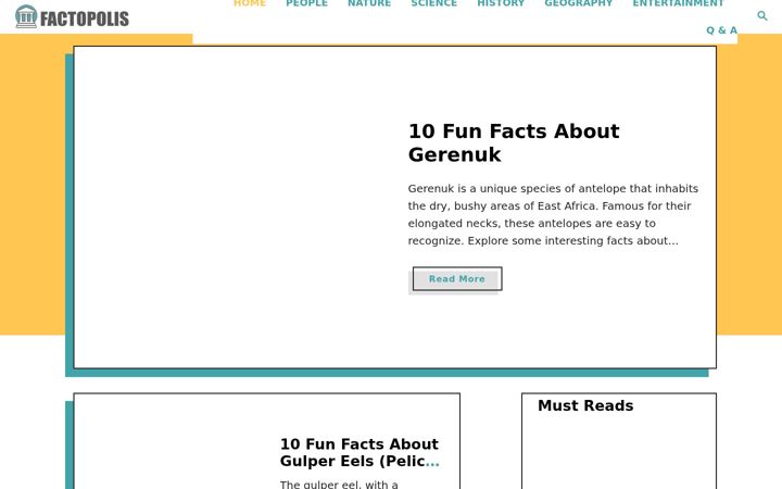 Screenshot of factopolis.com