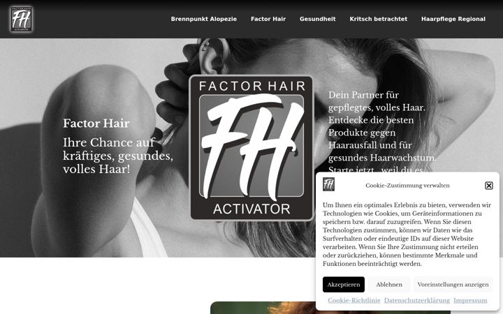Screenshot of factorhair.de