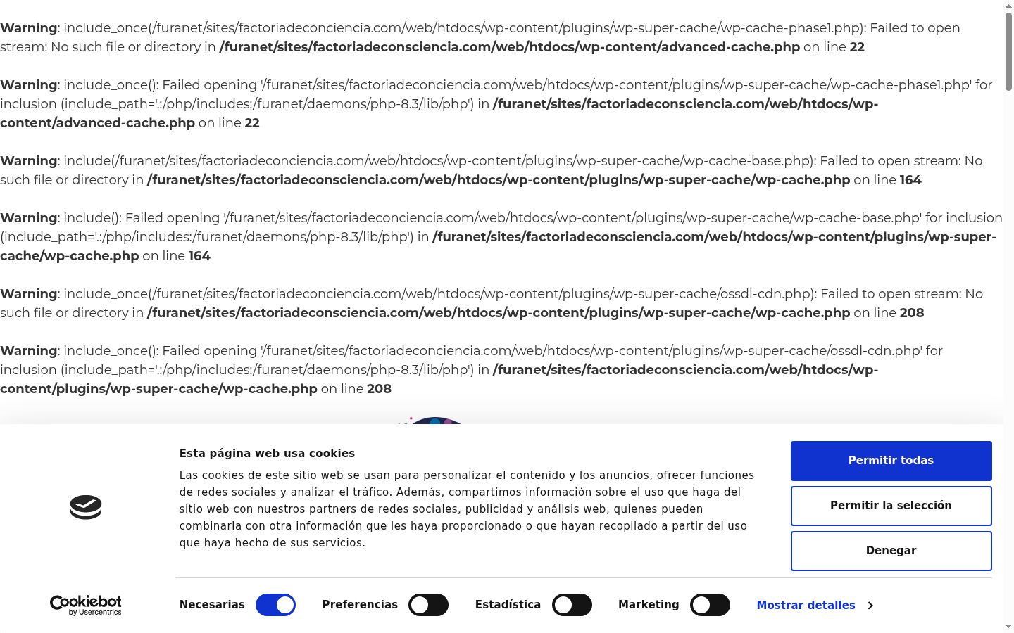 Screenshot des Einwilligungsbanners vor jeglicher Interaktion