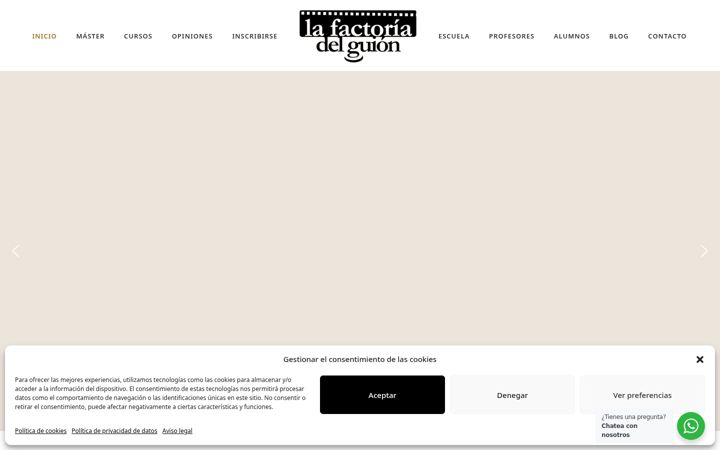 Screenshot του factoriadelguion.es