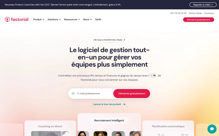 Screenshot of factorial.fr