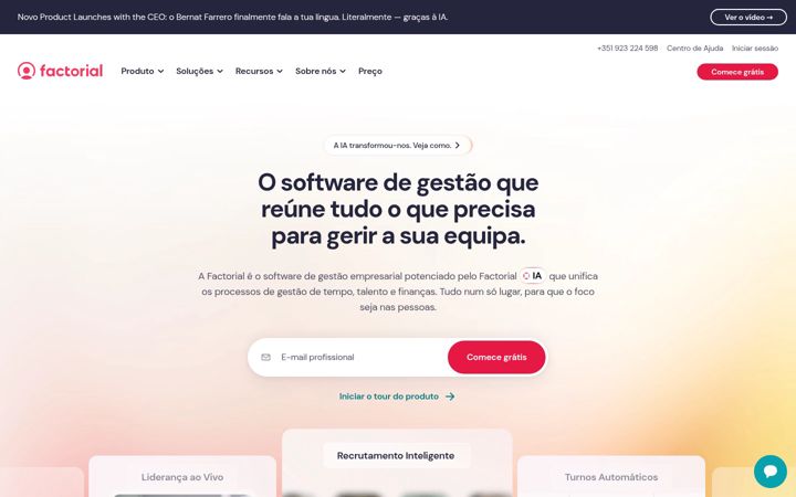 Screenshot of factorialhr.pt