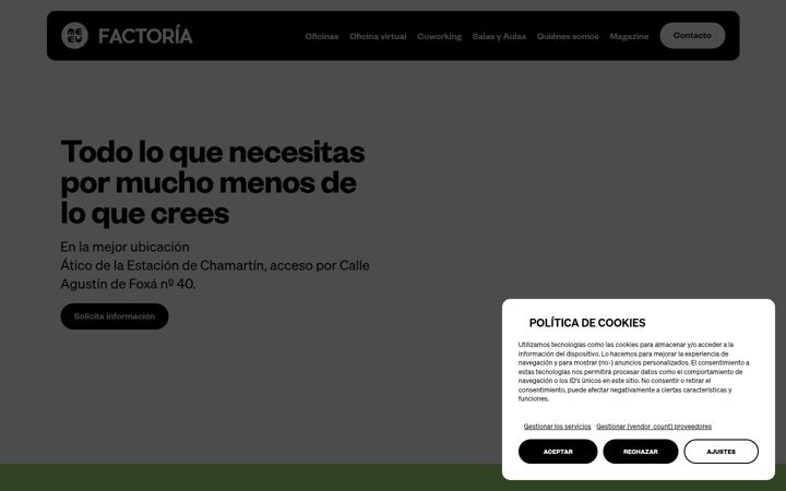 Screenshot of factoriameeu.com