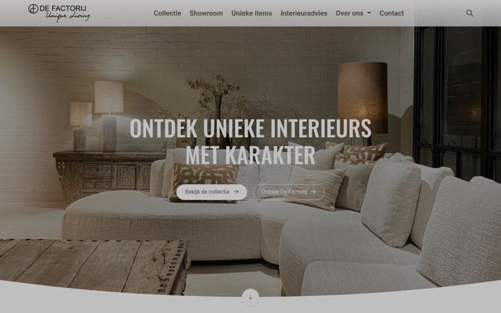 Screenshot of factorij-uniqueliving.com