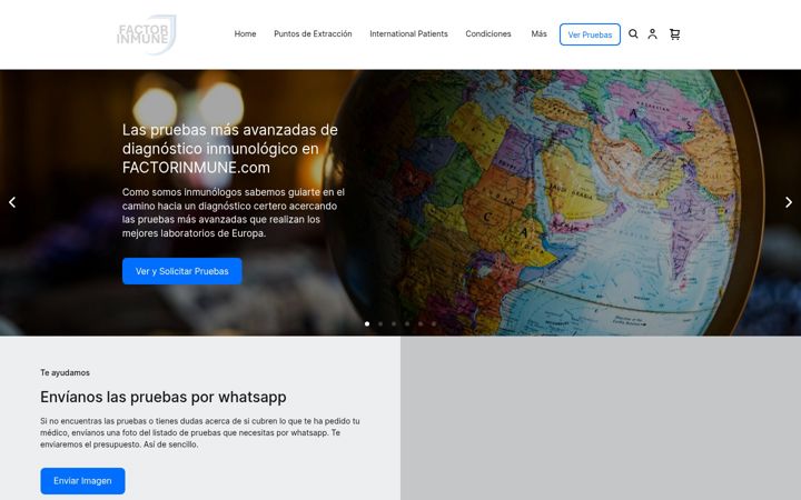 Screenshot of factorinmune.com