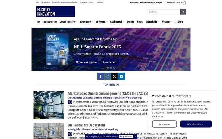 Screenshot van factory-innovation.de