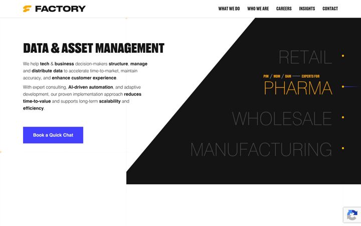 Screenshot of factory.dev