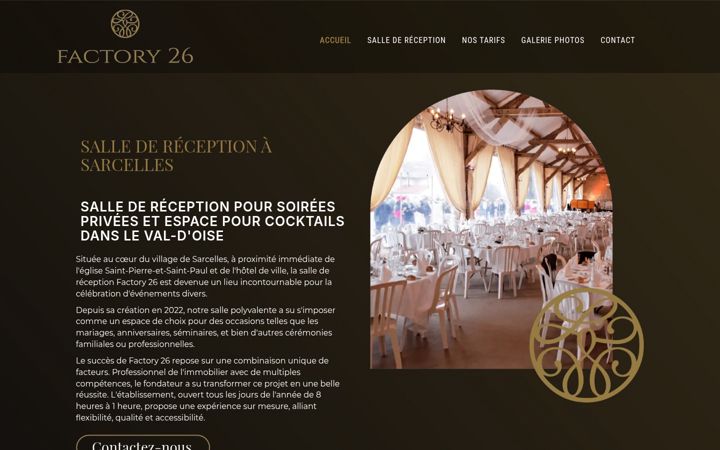 Screenshot of factory26.fr