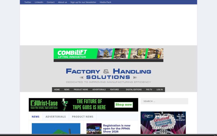 Screenshot stránky factoryandhandlingsolutions.co.uk