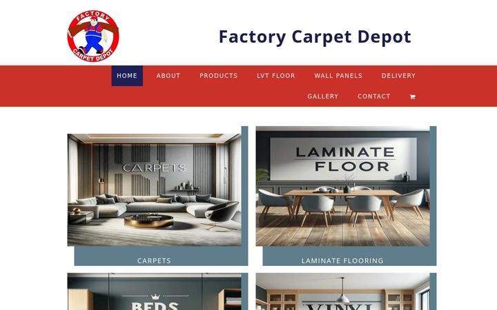 Screenshot von factorycarpets.ie