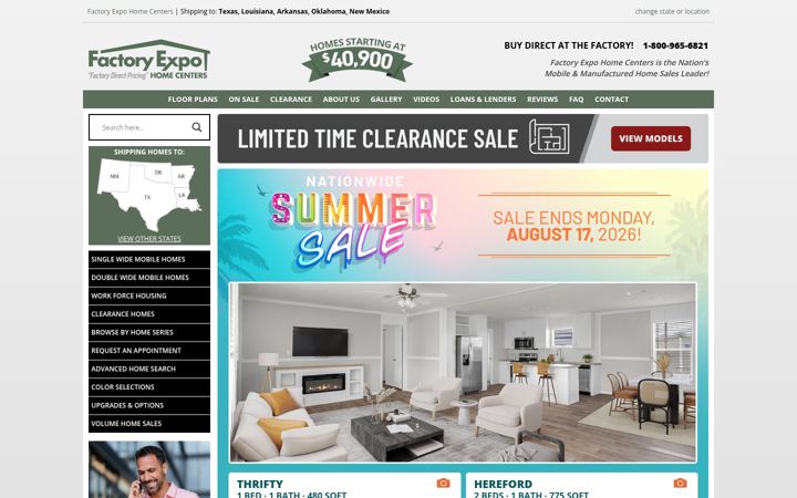 Screenshot of factoryexpodirect.com