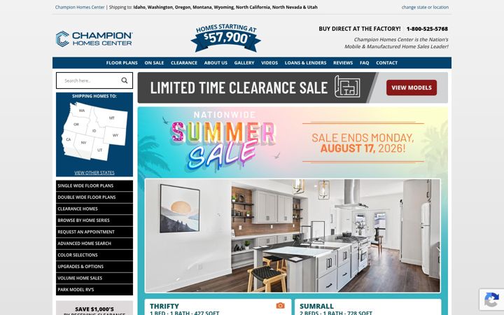 Screenshot of factoryexpohomesdirect.com