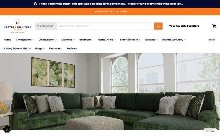 Screenshot of factoryfurniture.shop