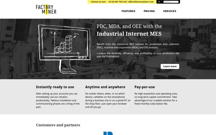Ekrānuzņēmums no factoryminer.com