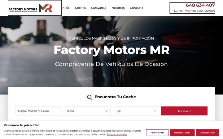 Screenshot του factorymotors.es